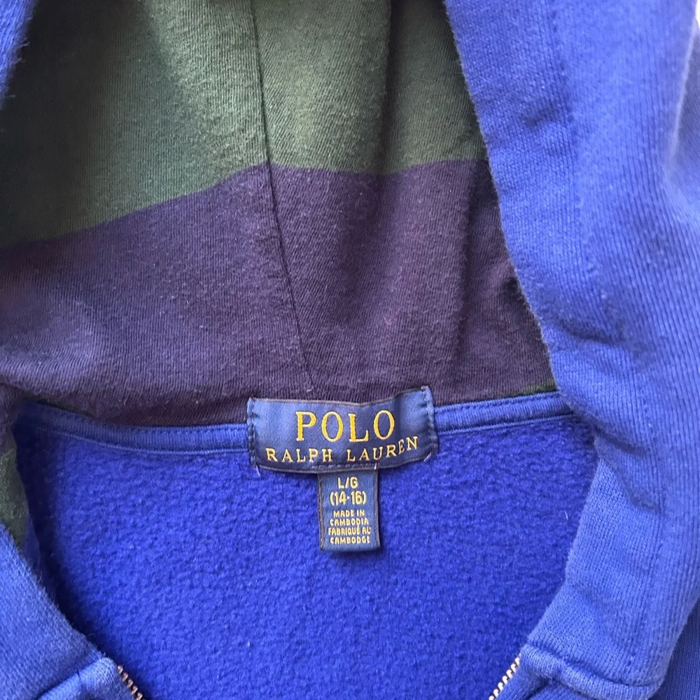 Polo Ralph Lauren Blue and Green Hoodie